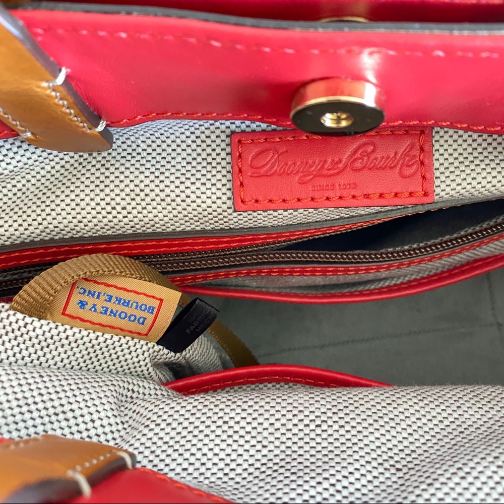 Dooney & Bourke large City Dawson Satchel, Red - Picture 11 of 11